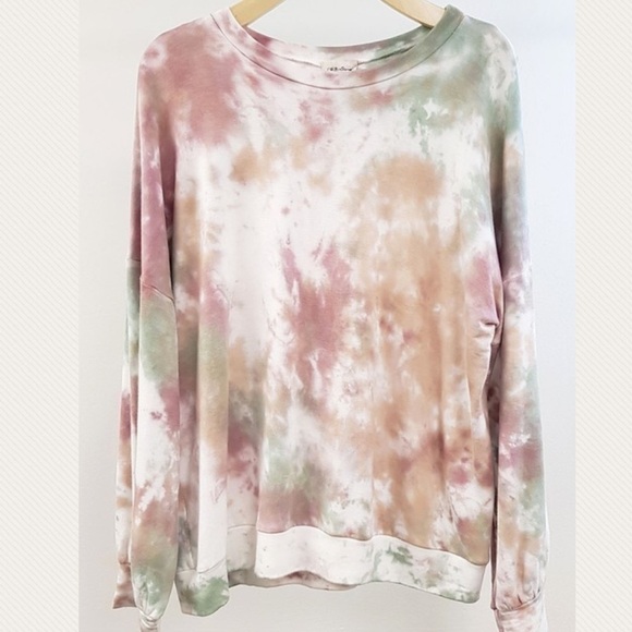 Mauve/sage Super Soft Fleece Sweatshirt - Picture 5 of 15